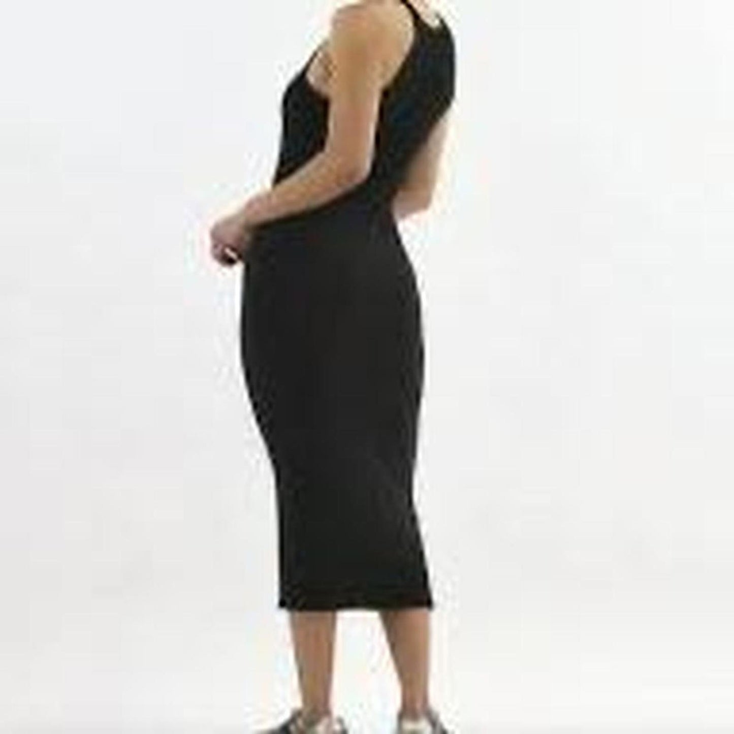 Ribbed XL no boundaries bodycon racer back midi dress.