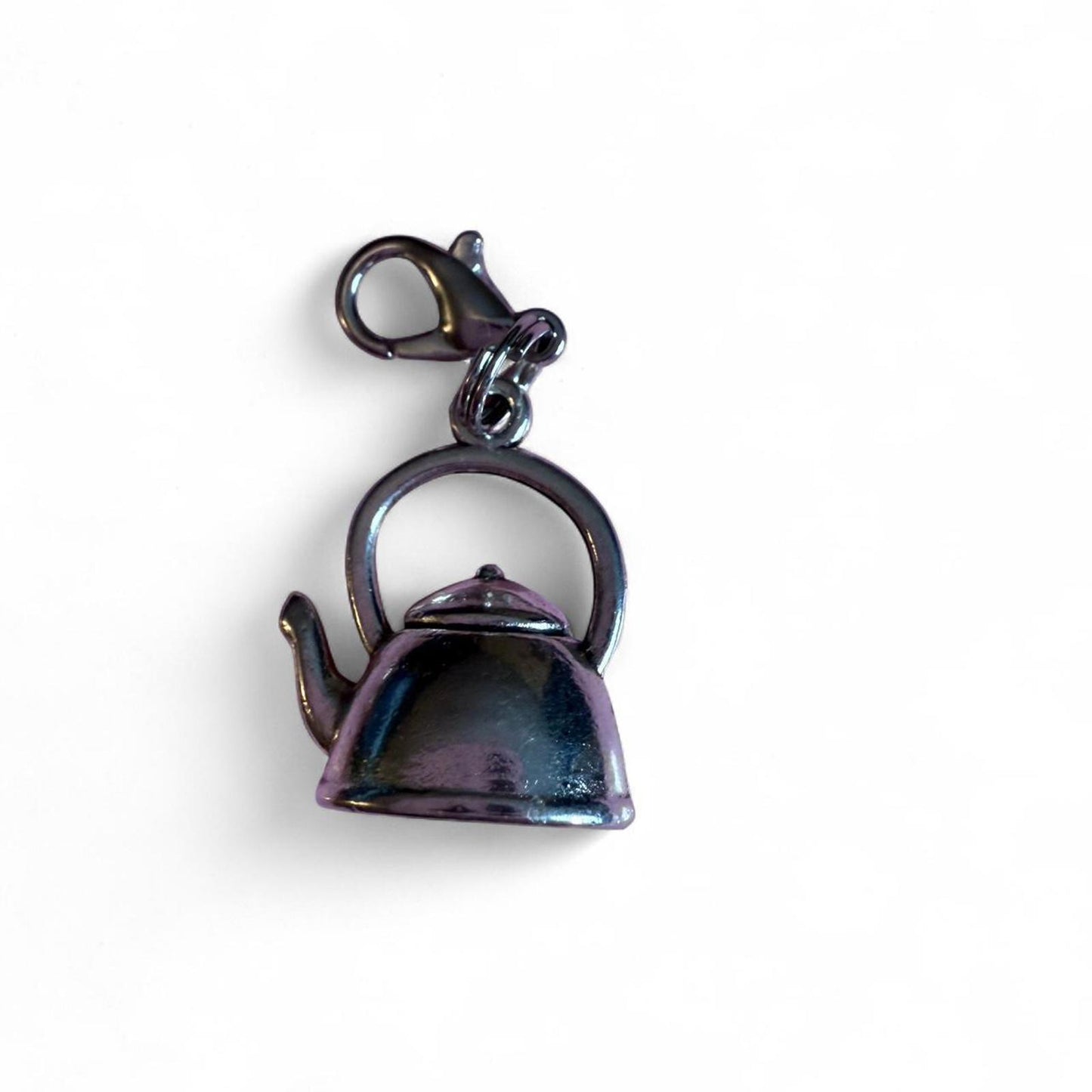 Handmade teapot zipper pull charm 🫖