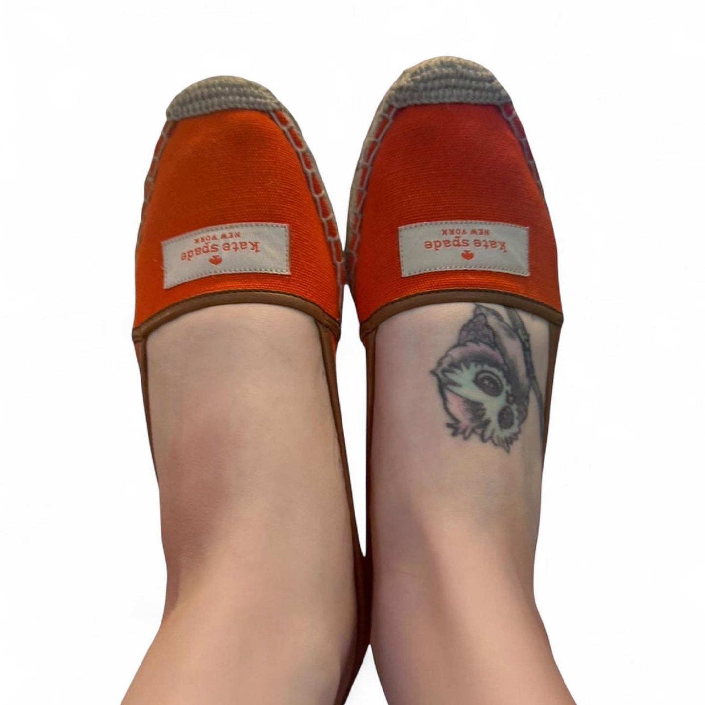 🧡 Kate Spade Orange Canvas Espadrilles – Size 7 🧡
