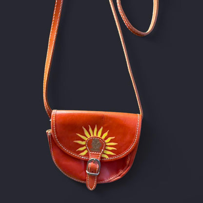 Hand painted Vera Pelle small crossbody