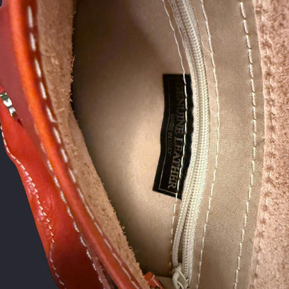 Hand painted Vera Pelle small crossbody