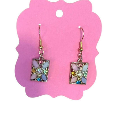 Handmade Colorful Mosaic Drop Earrings