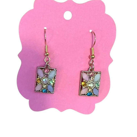 Handmade Colorful Mosaic Drop Earrings