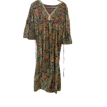 Vintage 1970s Boho Paisley Dress 🌸