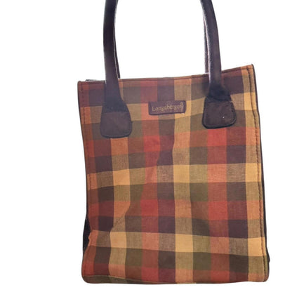 🍁 Vintage Longaberger Plaid Mini Tote (Late ’90s–Early 2000s) 🍁
