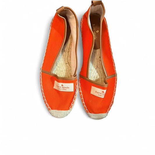 Kate Spade Orange Canvas Espadrilles