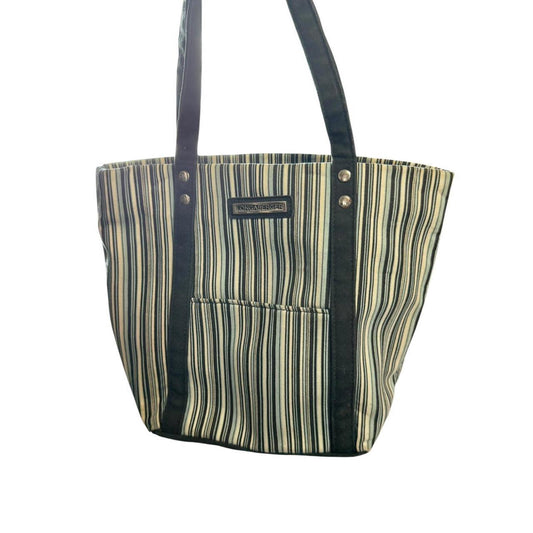 🧺 Longaberger Striped Fabric Tote (2002–2006) 🧺
