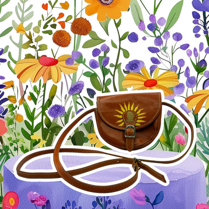 Hand painted Vera Pelle small crossbody