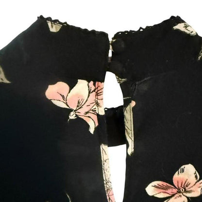 2010s Indigo Rein Floral Twist Blouse 🌸