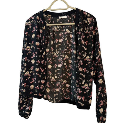 2010s Maurices Floral Bomber Jacket 🌸