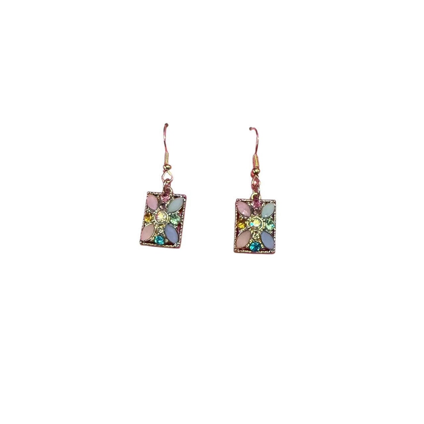 Handmade Colorful Mosaic Drop Earrings