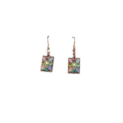 Handmade Colorful Mosaic Drop Earrings