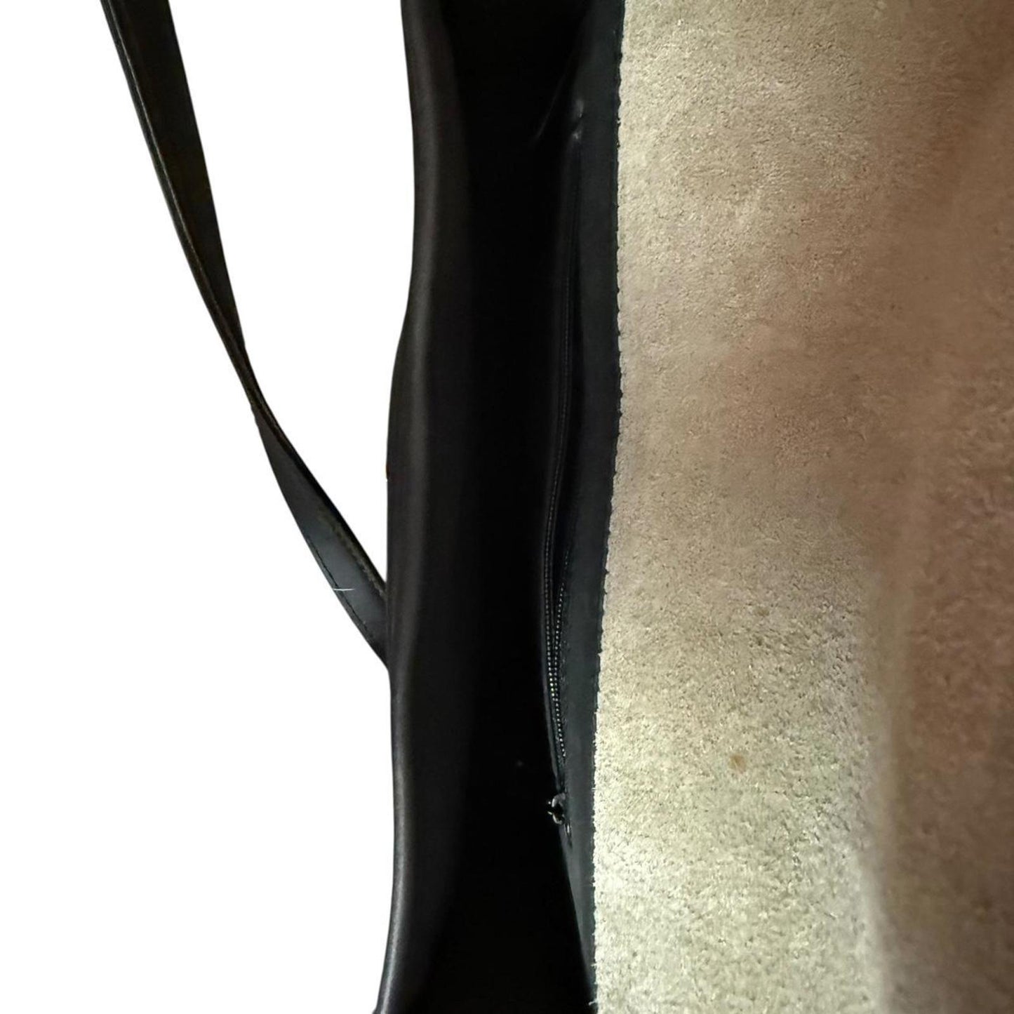 Black Leather Flap Shoulder Bag