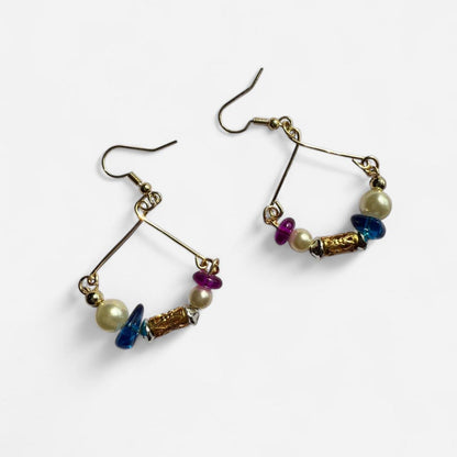 Beaded Coat hanger inspired earrings