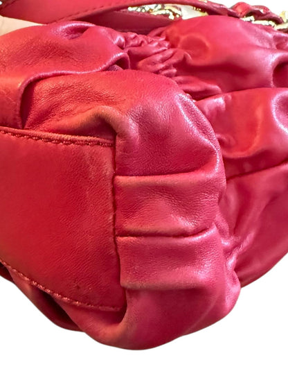 Michael Kors Ruched Leather Shoulder Bag