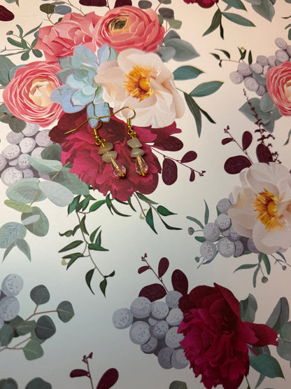 White Quartz and Crystal Earrings