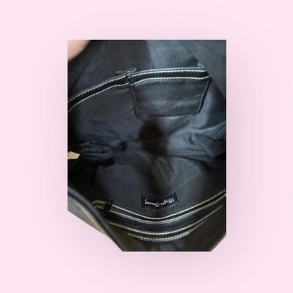 Maggie Barnes Black Leather Shoulder Bag