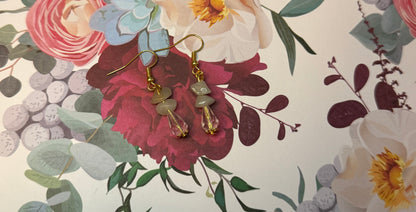 White Quartz and Crystal Earrings