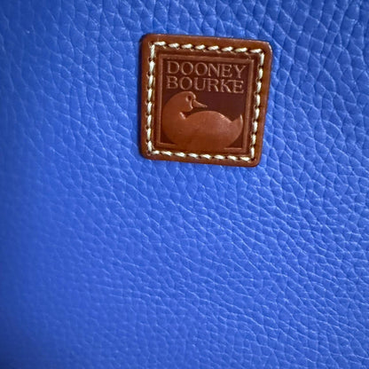 Dooney & Bourke 90s Vintage Blue Pebble Leather Tote