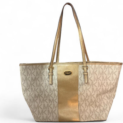 Michael Kors Jet Set Travel Tote – Vanilla/Gold