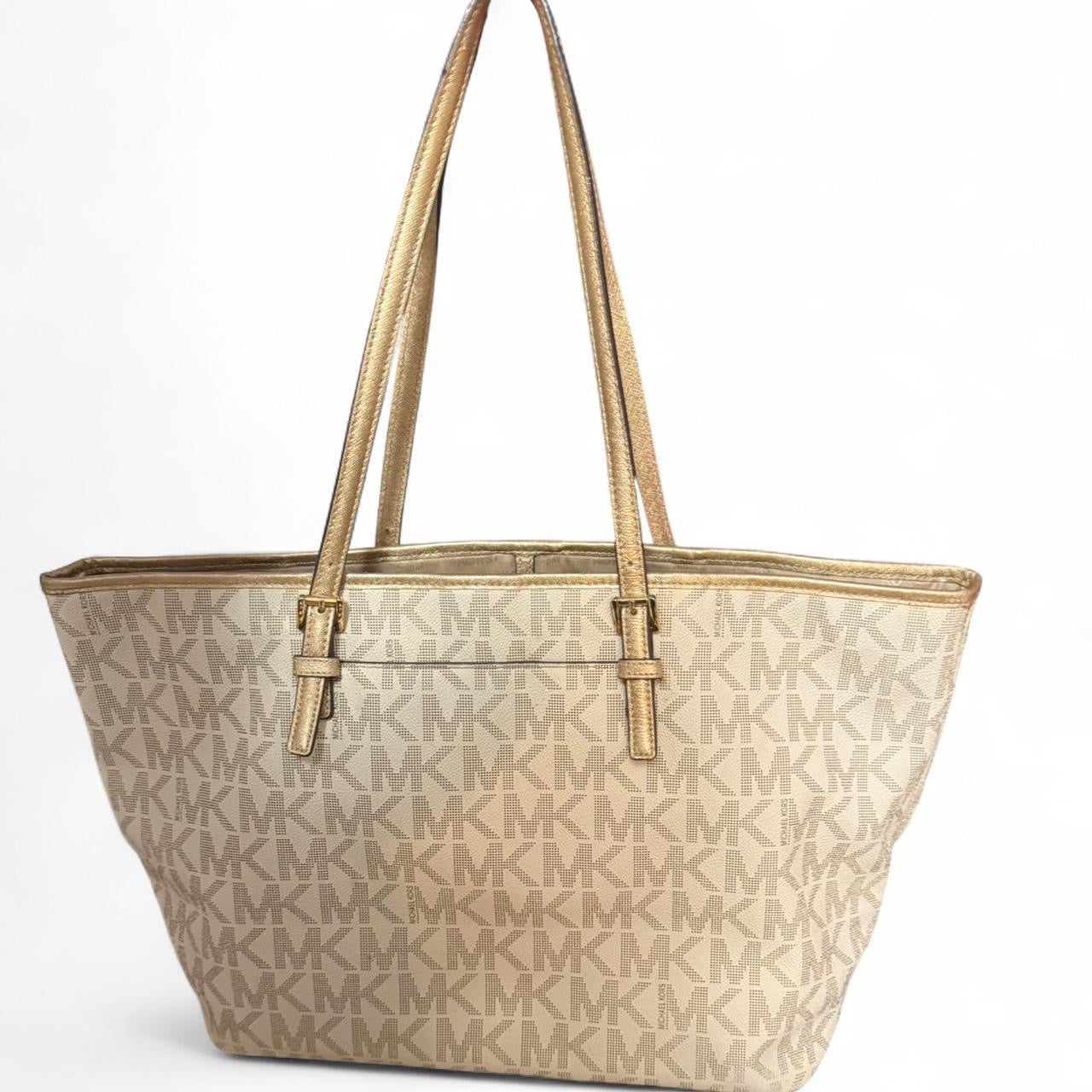 Michael Kors Jet Set Travel Tote – Vanilla/Gold