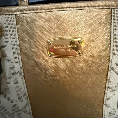 Michael Kors Jet Set Travel Tote – Vanilla/Gold