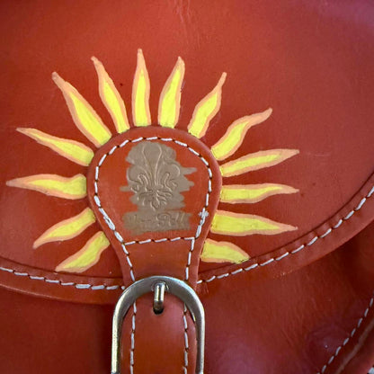 Hand painted Vera Pelle small crossbody